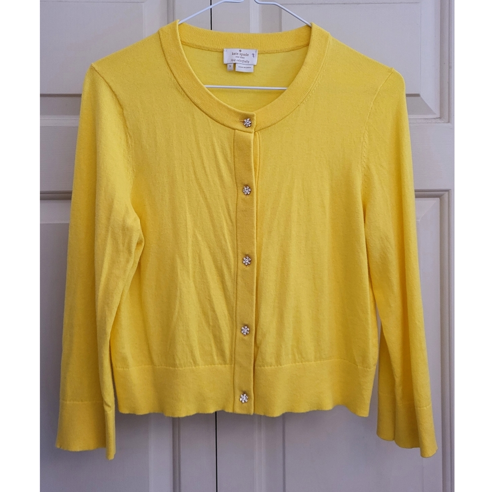 Kate Spade yellow cardigan, size small